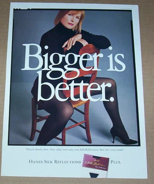 vintage 1990s magazine print ad HANES Pantyhose DIANE ENGLISH Murphy Brown