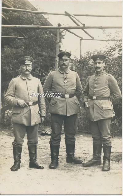 Portrait Foto Feldgraue Eisernes Kreuz nach  Verleihung Regt. 8 ??? 1.WK (g805)