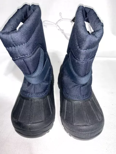 Champion C9 Navy Blue & Black WINTER BOOTS Zip Up the Back Toddler Boys 8 NEW