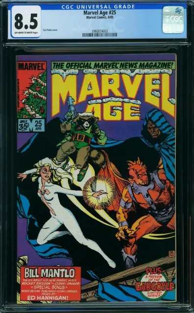 Marvel Age #25 (1985) CGC 8.5 *3rd Appearance Rocket Raccoon*