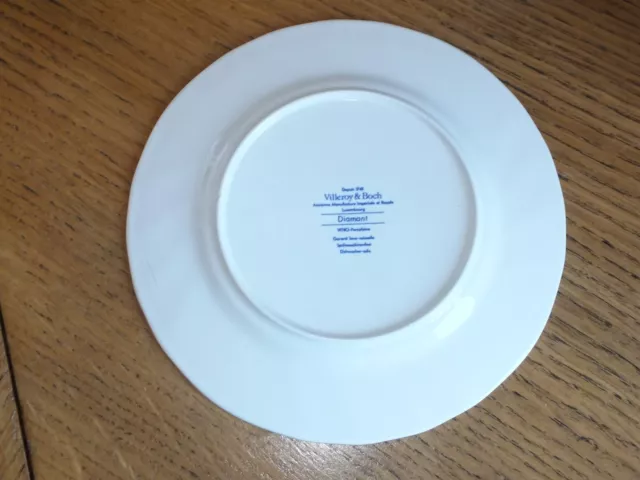 6 assiettes à dessert en porcelaine blanche Villeroy et Boch modèle Diamant 3