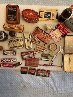 Vintage Lot of Collectible Advertising, Cigarette Case, Coca-Cola, etc. Look