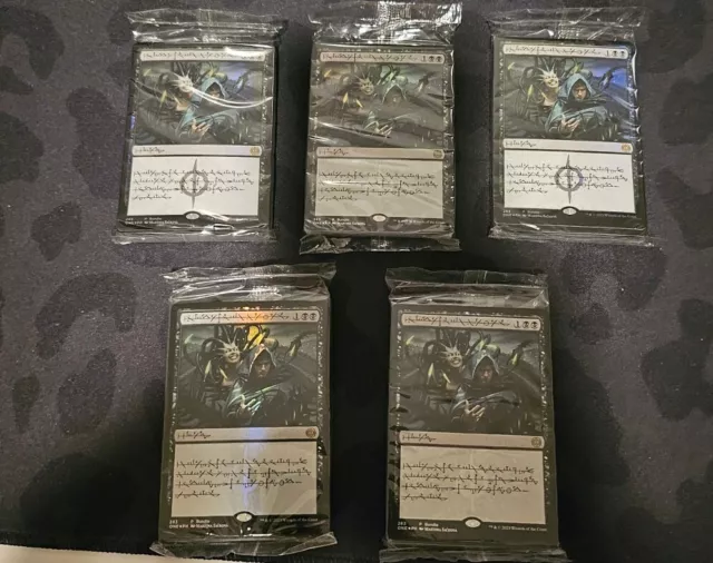 5x Phyrexian Arena Foil With Full Art Foil Land Pack - MTG