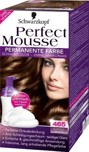 Schwarzkopf Perfect Mousse Permanente Couleur Niveau 3, 465 Marron Chocolat