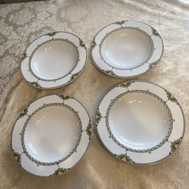 Christopher Stuart Eldorado Rimmed Salad Bowls 9"  Set of 4