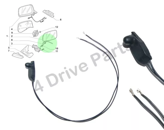 Renault Modus Clio Grand Scenic Outside Temperature Sensor Under Door Mirror