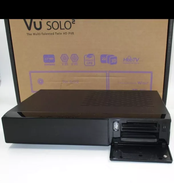 VU+ Plus Solo 2 Twin Satellite PVR HD Receiver 500GB hard drive + BOX+ Remote...