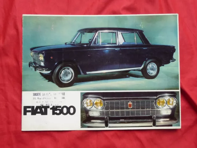 PUB brochure prospectus publicitaire FIAT 1500 1961 1967  Marketing sales