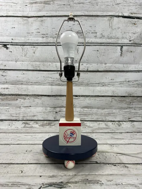 New York Yankees MLB Guidecraft Baseball Bat Ball 18" Decor Lamp - No Shade