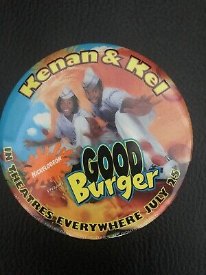 Button pin Keenan Thompson & Kel Good Burger Movie Promo 3" Nickelodeon 1997 
