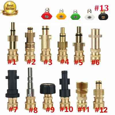 a 1/4  de conexión rápida XIE Adaptador de pistola de alta presión compatible para lavadora Karcher Power Washer Accessory 