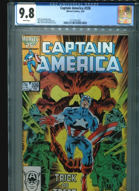 Captain America #326 CGC 9.8 (1987) Dr. Faustus Red Skull Highest Grade
