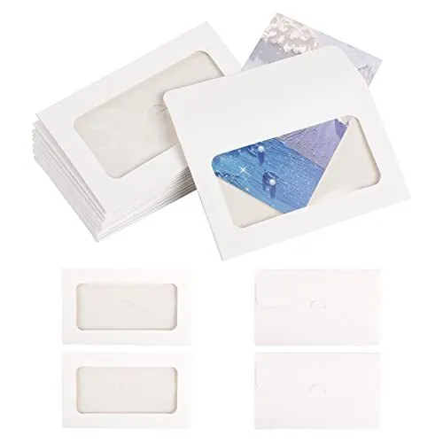 60 Pcs Window Gift Card Envelopes Gift Card Envelopes Clear Blank Gift Card S...