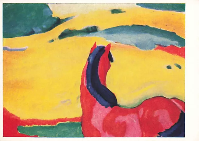 alte AK Pferd in Landschaft Franz Marc ungelaufen Ansichtskarte mhe5150a