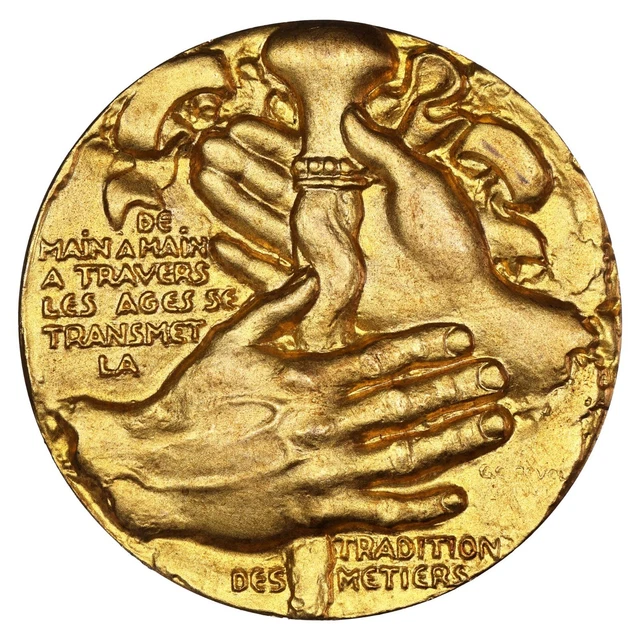 Médaille Française Ex Labor Gloria Par Vernon - Ancienne