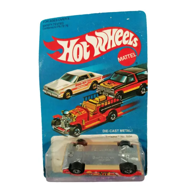 Hot Wheels Turismo #1694 Orange Vintage 1981 Unpunched Card New Sealed Error