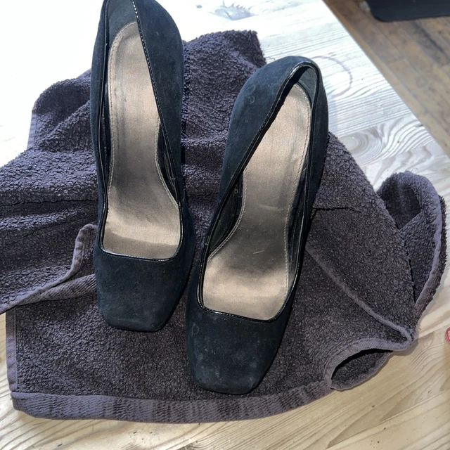 carvela black suede shoes