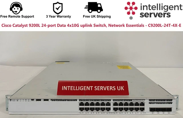 CISCO CATALYST C9200L-24T-4X 24port Data 4x10G uplink Switch Network ...