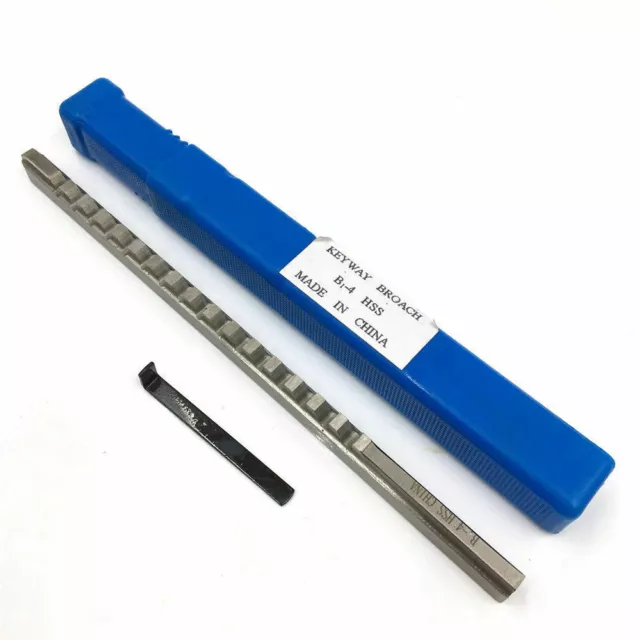 CNC B1-4mm HSS Keyway Cutter Broach Push-Type Metric Size Metalworking Tool