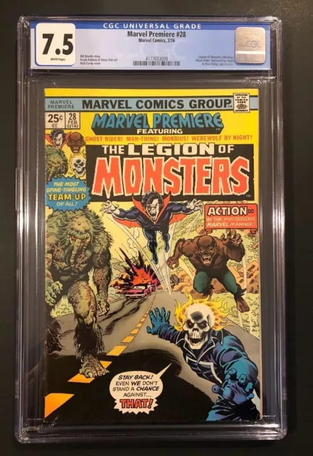 Marvel Premiere #28 CGC 7.5 (1976) - 1st appearance of the Legion of Monsters