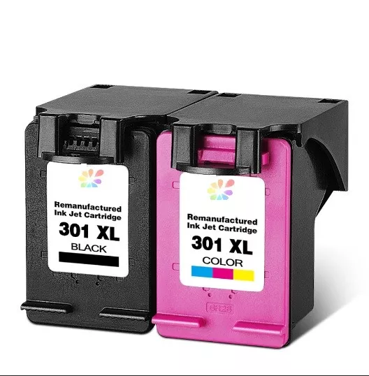 COMETE - 302XL - 2 Cartouches compatibles HP 302 XL 302XL - Noir