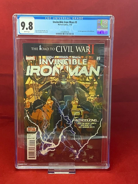 Invincible Iron Man #9 CGC 9.8 WP Marvel Comics 1st Printing 1st Full Riri