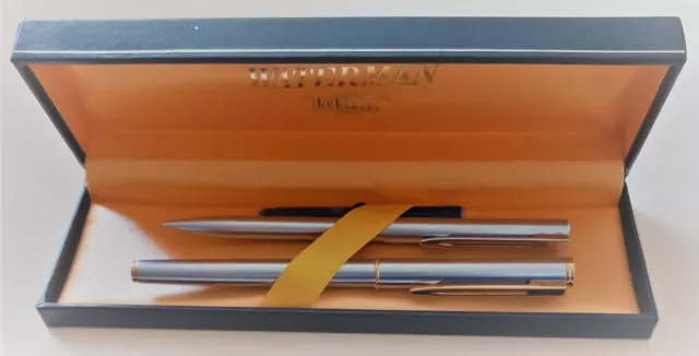 Parure Stylos Waterman Collection MAN 33 Plume Et Bille Années 70 - RARE - Vintage