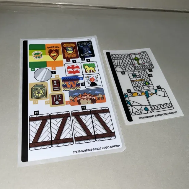 New Lego Harry Potter Original Unused Sticker Sheets from The Burrow 75980