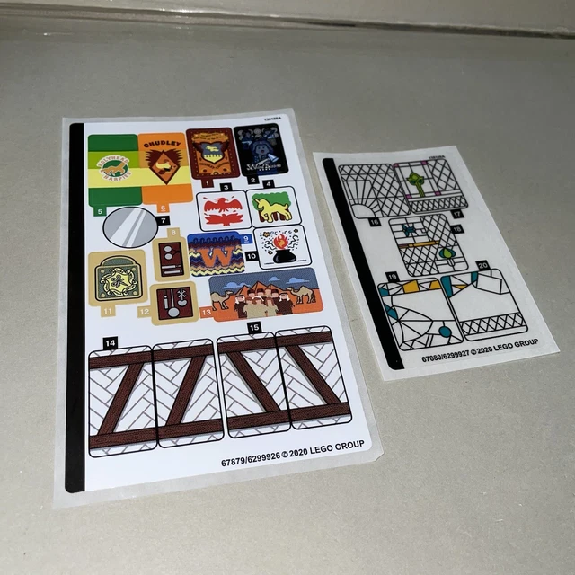 New Lego Harry Potter Original Unused Sticker Sheets from The Burrow 75980