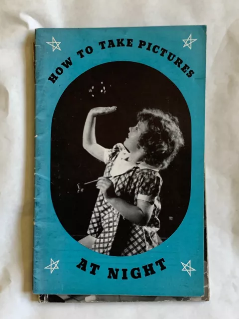 How to Take Pictures at Night, Small Softback Booklet, 1930's