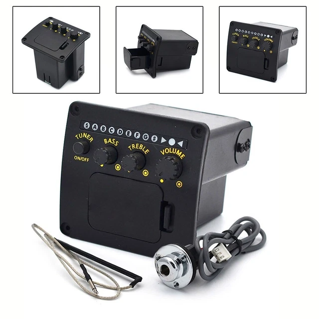 Preamplificatore Per Pickup Piezoelettrico Goshyda – In Lega Di Alluminio, Impedenza >10MΩ, Batteria 300mAh, USB-C, Per Chitarra, Violino, Ukulele E Mandolino
