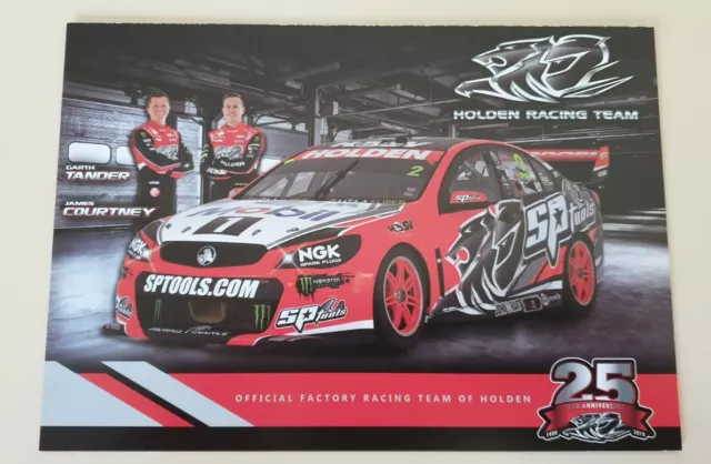Holden Racing Team 25th Anniversary Driver Card Garth Tander  James Courtney...