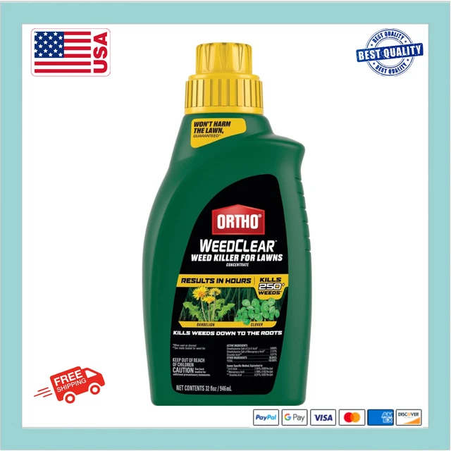 ORTHO WEEDCLEAR WEED Killer for Lawns Concentrate, 32 oz. FREE