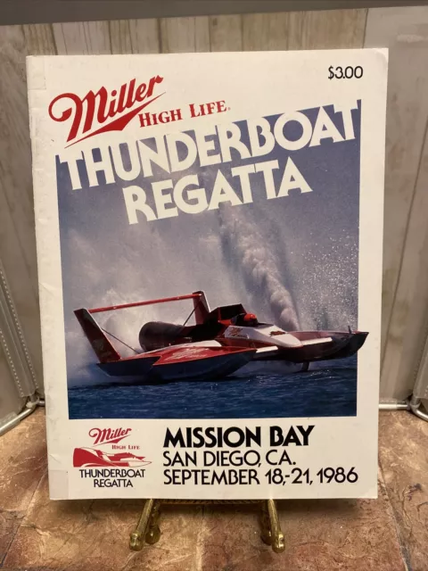 1986 Mission Bay Thunderboat Regatta racing Program Hydroplane Miller High Life