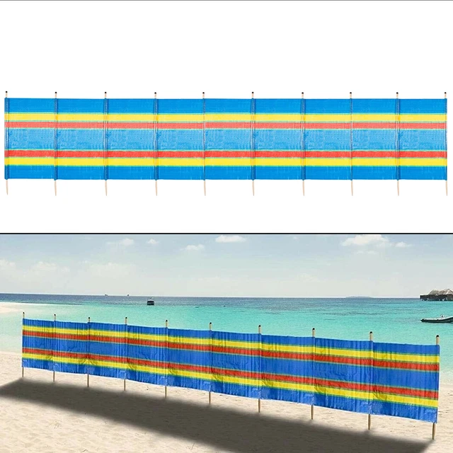 4 5 6 8 10 Pole Windbreak Wooden Windbreaker Beach Camping Holiday Sun Screen