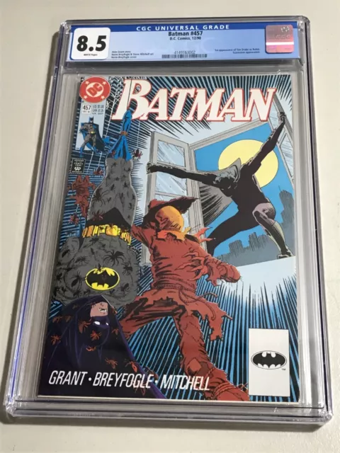 1990 Batman #457 CGC 8.5 1st App of Tim Drake as Robin Scarecrow  DC Comics