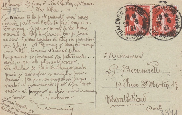 CPA 51 De CHALONS on MARNE Receive My Best Souvenir Multivue Card 2