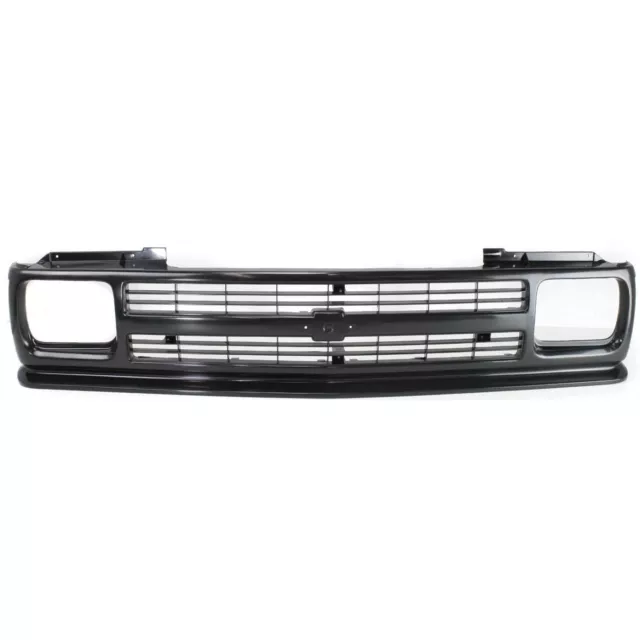 Grille For 91-93 Chevrolet S10 91-94 S10 Blazer Black Plastic