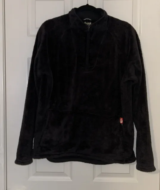 The North Face Half Zip Jacket Womens XL Black Fleece Warm Hygge Active
