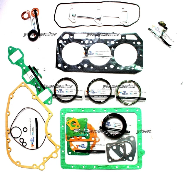 3TN84 Piston Ring Set Overhaul Gasket Kit For Yanmar John Deere 955 870 Tractor
