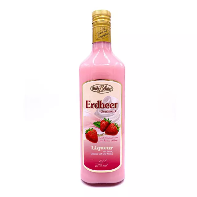 14,21EUR/1L) HEIKO BLUME Erdbeer Liqueur mit Aroma und Sahne 17% vol. 0,7l  Fl. EUR 9,95 - PicClick DE