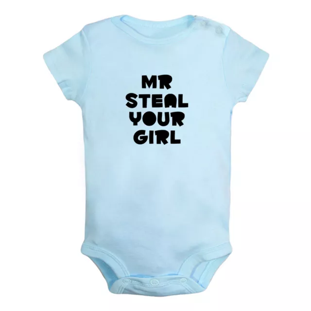 Mr Steal Your Girl Funny Bodysuits Baby Romper Infant Kids Short Jumpsuit Outfit