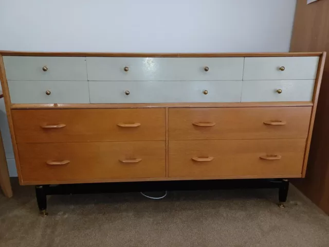 G Plan Egomme Ten Drawer Chest / Sideboard Danish Mid Century