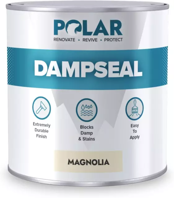 Polar Damp Seal Anti Damp Paint - Magnolia - 500ml - Damp Proof Paint Stain in -