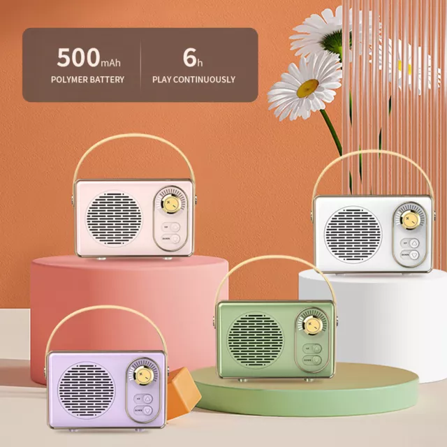 Audio Wireless Portable Retro Decor Rechargeable Bluetooth-compatible Speaker