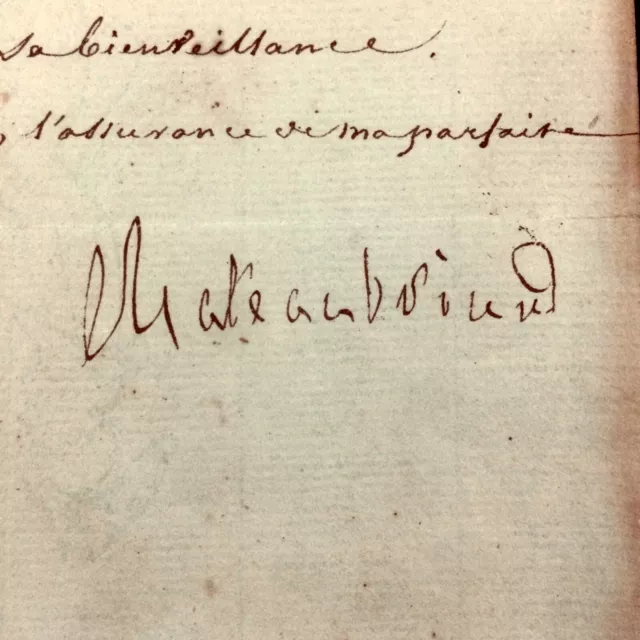 Chateaubriand : Rare Lettre Signée À Un Diplomate . Restauration . Paris . 1822 3