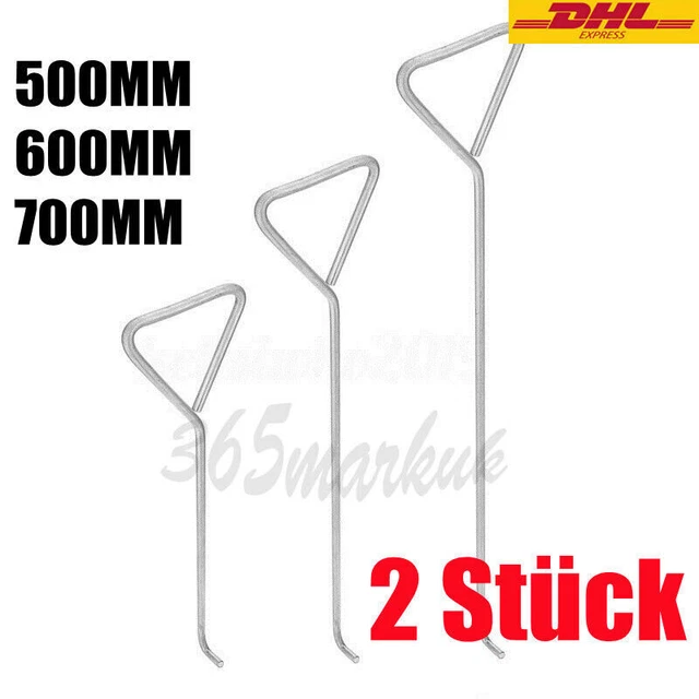 2 PCS 500-700mm Kanalhaken Schachthaken Kanaldeckelheber Haken Für Kanaldeckel
