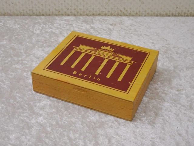 Madera Caja Grifón Berlín Puerta de Brandenburgo Vintage Recuerdo