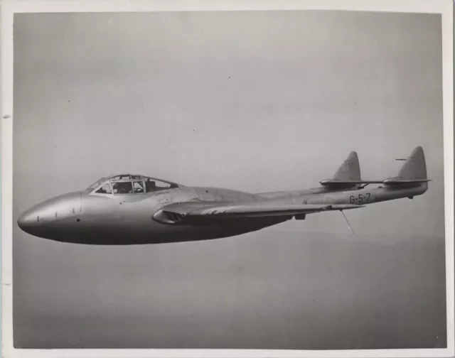 De Havilland Vampire Trainer Prototype G-5-7 Original Vintage Press Photo 10