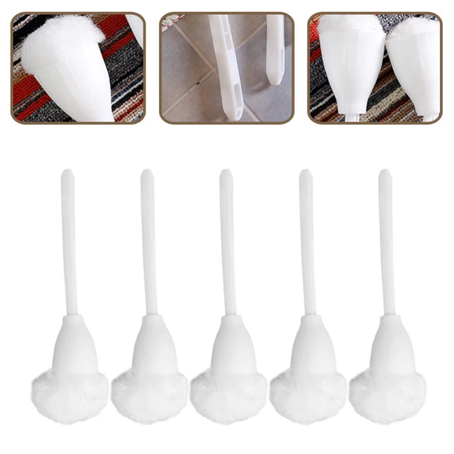 5 piezas cepillo de inodoro de baño negro y fibra de nailon de manejo